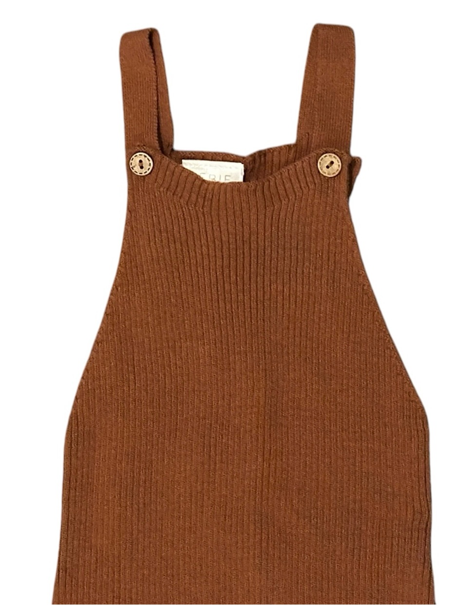 Nwt Mebie Baby Hank Rust Knit Overalls 6-12 Months Cotton — image 3 of 8